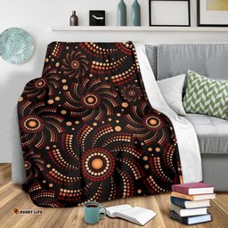 Premium Blanket Aboriginal Circle Dot Painting Patterns