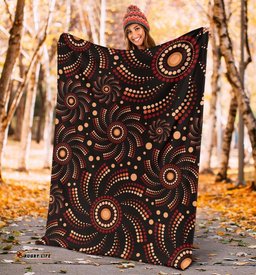 Premium Blanket Aboriginal Circle Dot Painting Patterns