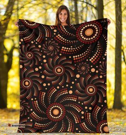 Premium Blanket Aboriginal Circle Dot Painting Patterns
