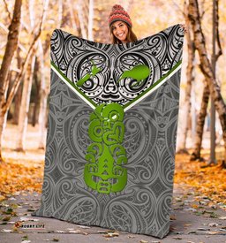 New Zealand Maori Rugby Premium Blanket Pride Version Gray