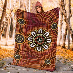 Amazing Aussie Australia Aboriginal Inspired Aboriginal Connection Concept Art Background Blanket