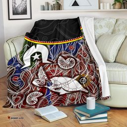 Premium Blanket Aboriginal Dot In NAIDOC Week Style