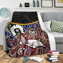 Premium Blanket Aboriginal Dot In NAIDOC Week Style