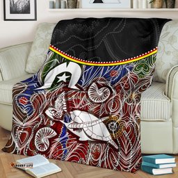 Premium Blanket Aboriginal Dot In NAIDOC Week Style