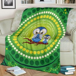 Premium Blanket Indigenous Owl