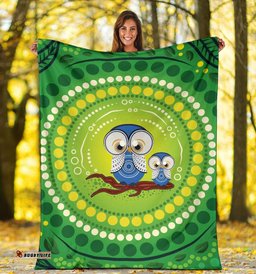Premium Blanket Indigenous Owl