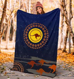 Amazing Aussie Australia Kangaroo On The Sun Blanket