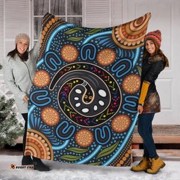Amazing Aussie Australia Aboriginal Inspired Aboriginal Inspired Art Painting And Snake Blanket
