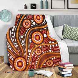 Amazing Aussie Australia Artistic Illustration Of Aboriginal Dot Painting Blanket