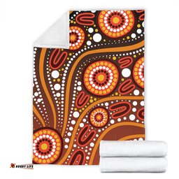 Amazing Aussie Australia Artistic Illustration Of Aboriginal Dot Painting Blanket