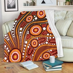 Amazing Aussie Australia Artistic Illustration Of Aboriginal Dot Painting Blanket