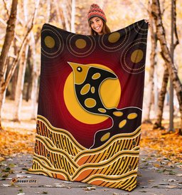 Amazing Aussie Australia Aboriginal Inspired Dot Patterns Fish Blanket