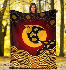 Amazing Aussie Australia Aboriginal Inspired Dot Patterns Fish Blanket