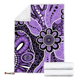 Amazing Aussie Australia Aboriginal Design Art Color Purple Blanket
