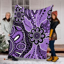 Amazing Aussie Australia Aboriginal Design Art Color Purple Blanket
