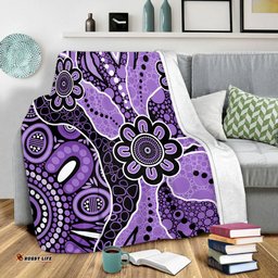 Amazing Aussie Australia Aboriginal Design Art Color Purple Blanket