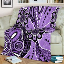 Amazing Aussie Australia Aboriginal Design Art Color Purple Blanket