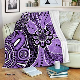 Amazing Aussie Australia Aboriginal Design Art Color Purple Blanket
