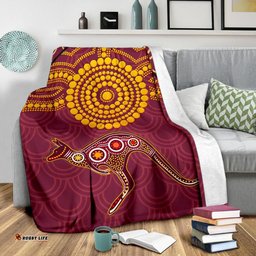 Amazing Aussie Australia Aboriginal Inspired Aboriginal Inspired Kangaroo Blanket