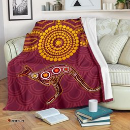 Amazing Aussie Australia Aboriginal Inspired Aboriginal Inspired Kangaroo Blanket