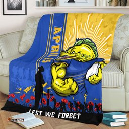 Amazing Aussie Parramatta Eels Anzac Day Lest We Forget Strong Fighting Spirit Blanket