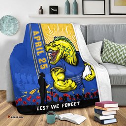 Amazing Aussie Parramatta Eels Anzac Day Lest We Forget Strong Fighting Spirit Blanket