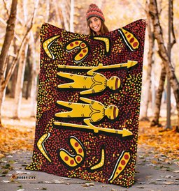 Amazing Aussie Australia Aboriginal Inspired Indigenous People Blanket