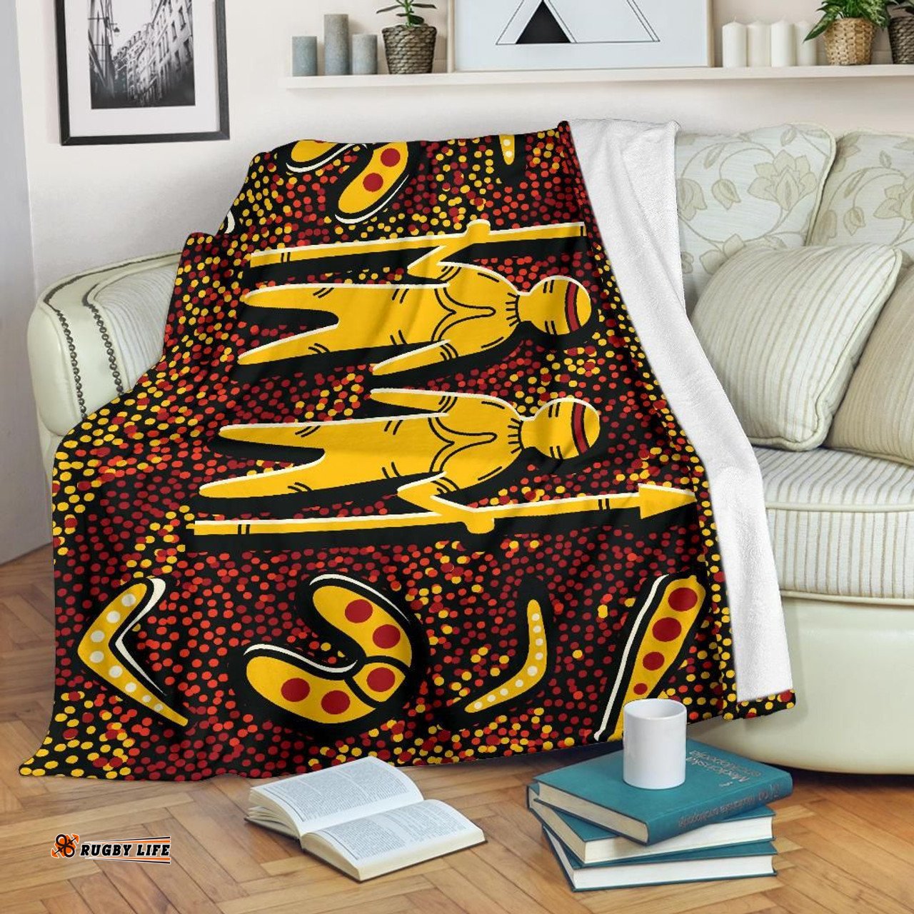 Amazing Aussie Australia Aboriginal Inspired Indigenous People Blanket