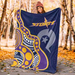 naidoc week melbourne storm blanket aboriginal dot painting