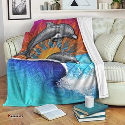 Amazing Aussie Australia Aboriginal Inspired Indigenous Dolphin Blanket