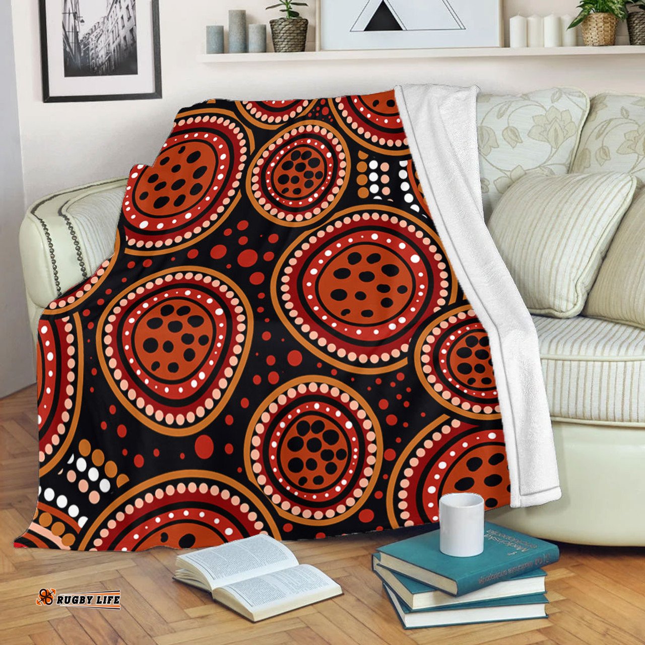 Amazing Aussie Australia Background Featuring Indigenous Dot Art Blanket