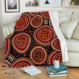 Amazing Aussie Australia Background Featuring Indigenous Dot Art Blanket