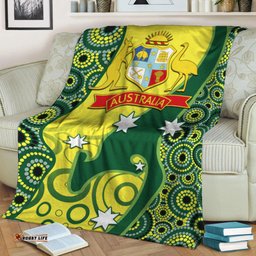 Cricket Premium Blanket Australian Cricket Aboriginal Dot Patterns