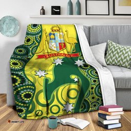 Cricket Premium Blanket Australian Cricket Aboriginal Dot Patterns