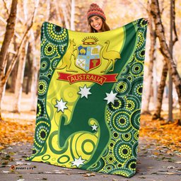 Cricket Premium Blanket Australian Cricket Aboriginal Dot Patterns