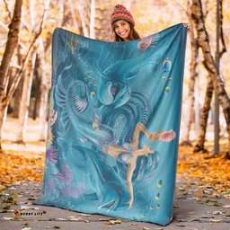 Australia Blankets - Australia Beautiful Mermaid With Dolphin