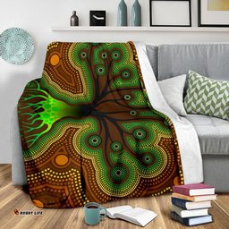 Amazing Aussie Australia Aboriginal Inspired Tree Dot Painting Art Blanket