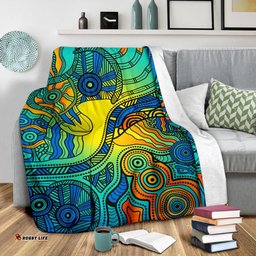 Amazing Aussie Australia Aboriginal Inspired Indigenous Dot Painting Art Blanket
