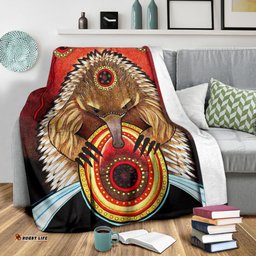 Aboriginal Premium Blanket Australian Echidna
