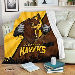 Amazing Aussie Hawthorn Breaking Through Fan Design Blanket