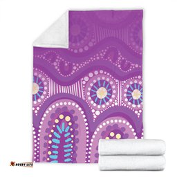 Australia Aboriginal Blanket - Purple Aboriginal Dot Blanket