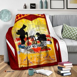 ANZAC Premium Blanket Lest We Forget Aboriginal Version