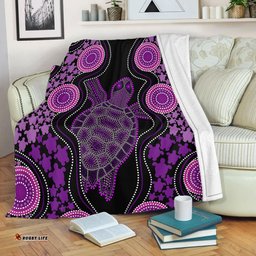 Amazing Aussie Australia Aboriginal Art Turtles Inspired Blue Blanket