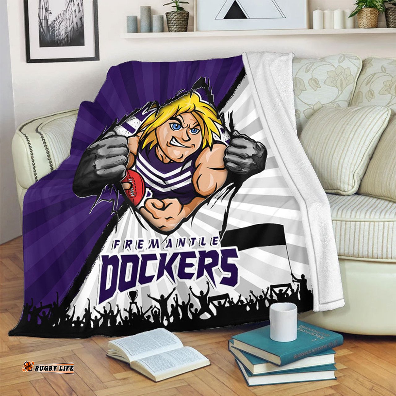 Amazing Aussie Fremantle Breaking Through Fan Design Blanket