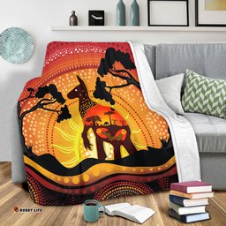 Amazing Aussie Australia Aboriginal Painting Depicting Nature's Beauty Blanket