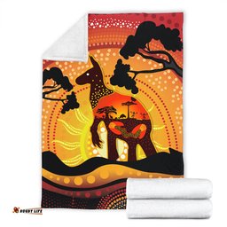 Amazing Aussie Australia Aboriginal Painting Depicting Nature's Beauty Blanket