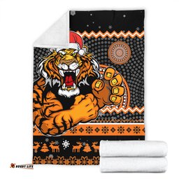 Wests Tigers Premium Blanket - Australia Ugly Xmas With Aboriginal Patterns For Die Hard Fans