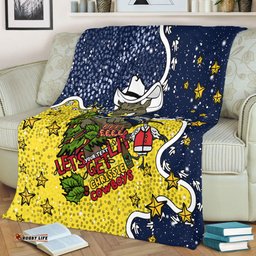 North Queensland Cowboys Christmas Custom Blanket - Let's Get Lit Chrisse Pressie Blanket