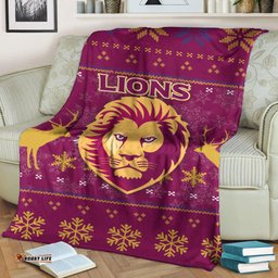 Brisbane Lion Blanket Christmas Ugly Style
