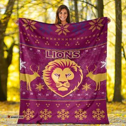 Brisbane Lion Blanket Christmas Ugly Style